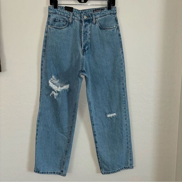 BLANKNYC The Baxter Rib Cage Straight Jeans in Bloom Size 28 NEW - Picture 3 of 16